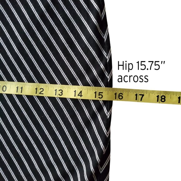 White House Black Market Tie Front BW Chevron Striped Sleeveless Maxi Dress XS - Picture 14 of 16